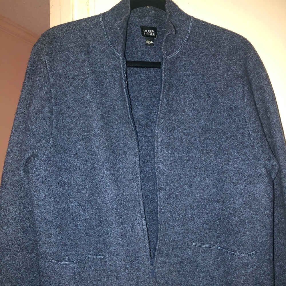 Eileen Fisher wool zip jacket.  Med